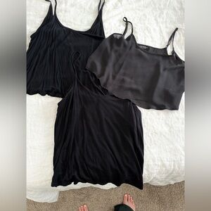 Pack of 3 - Set of Women’s Black Flowy Tanks for sale!